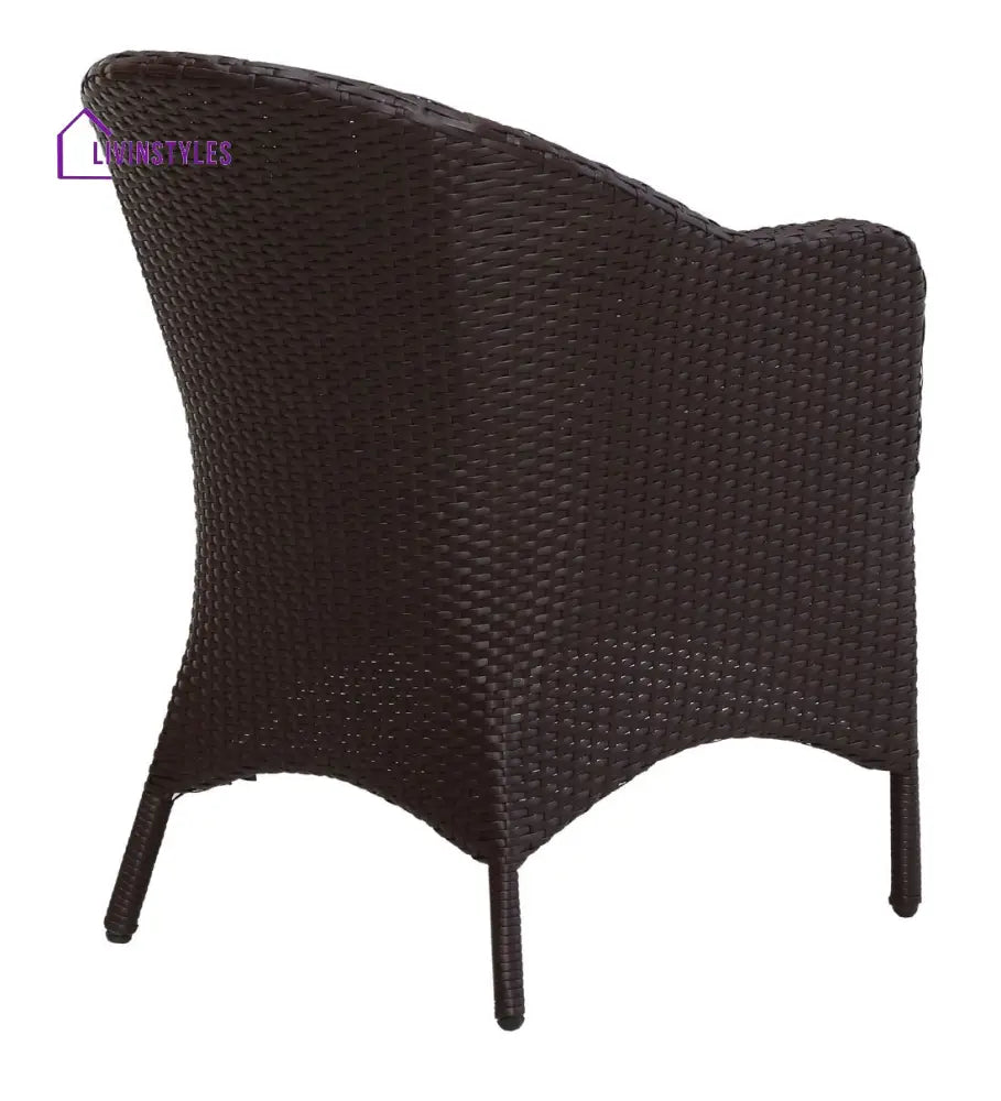 Dushtu Outdoor Patio Seating Set 4 Chairs and 1 Table Set (Dark Brown) - Coffee Table Sets