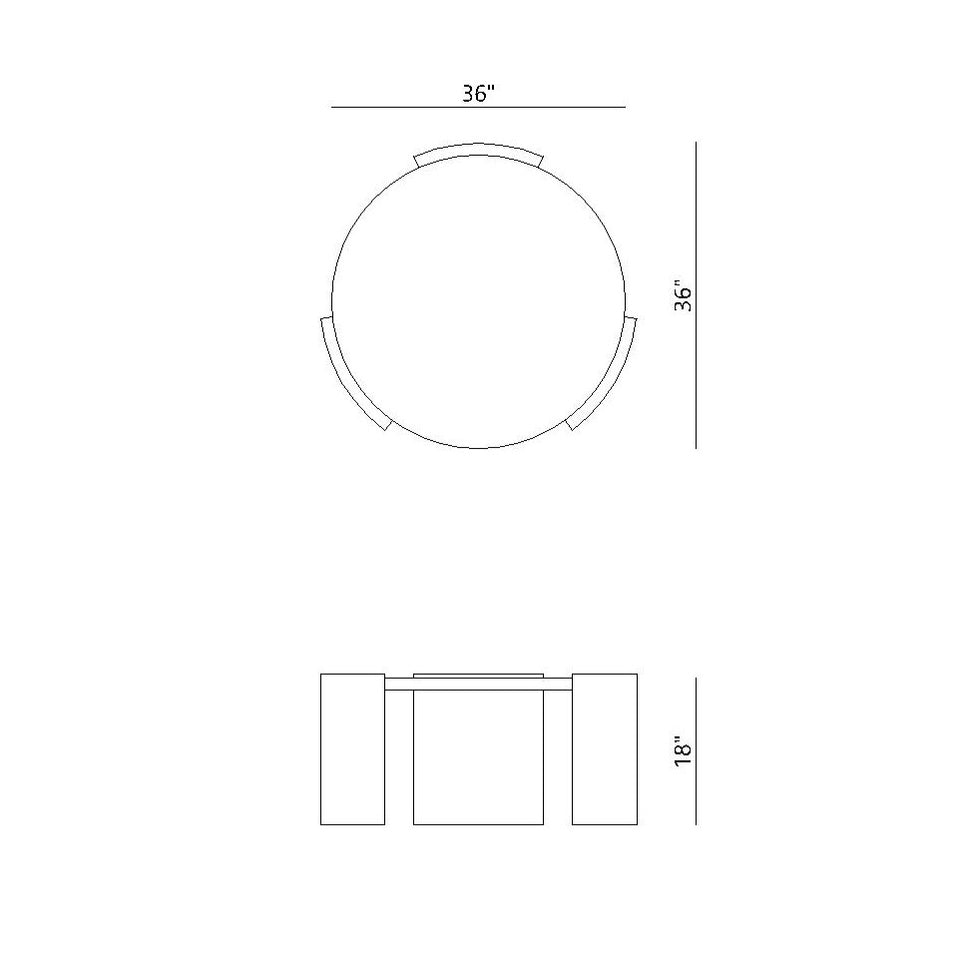 Kirti Set Of Two Coffee Tables With Curved Legs | Elegant Table