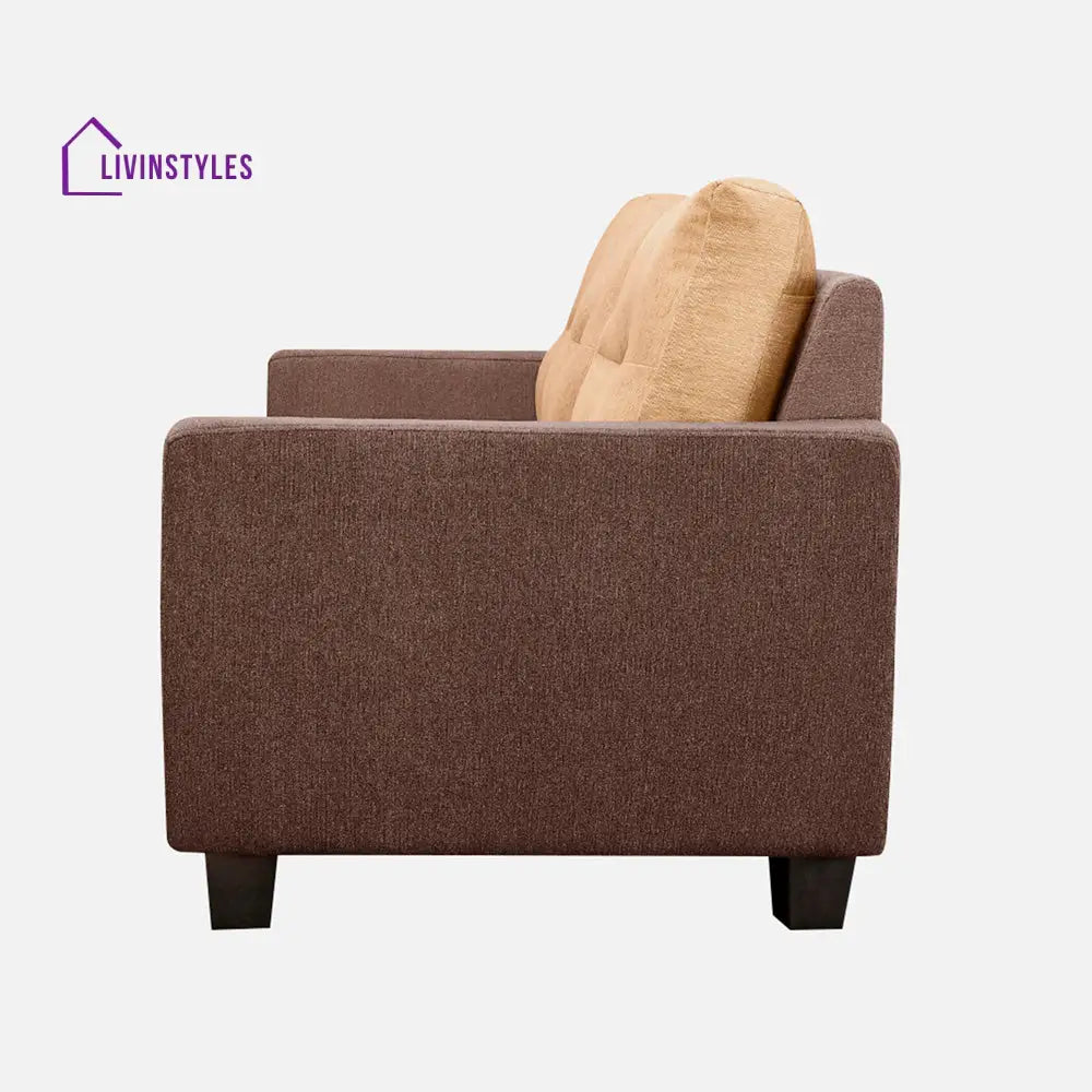 Ease Sand Brown Fabric 3 Seater Sofa Sofa Set