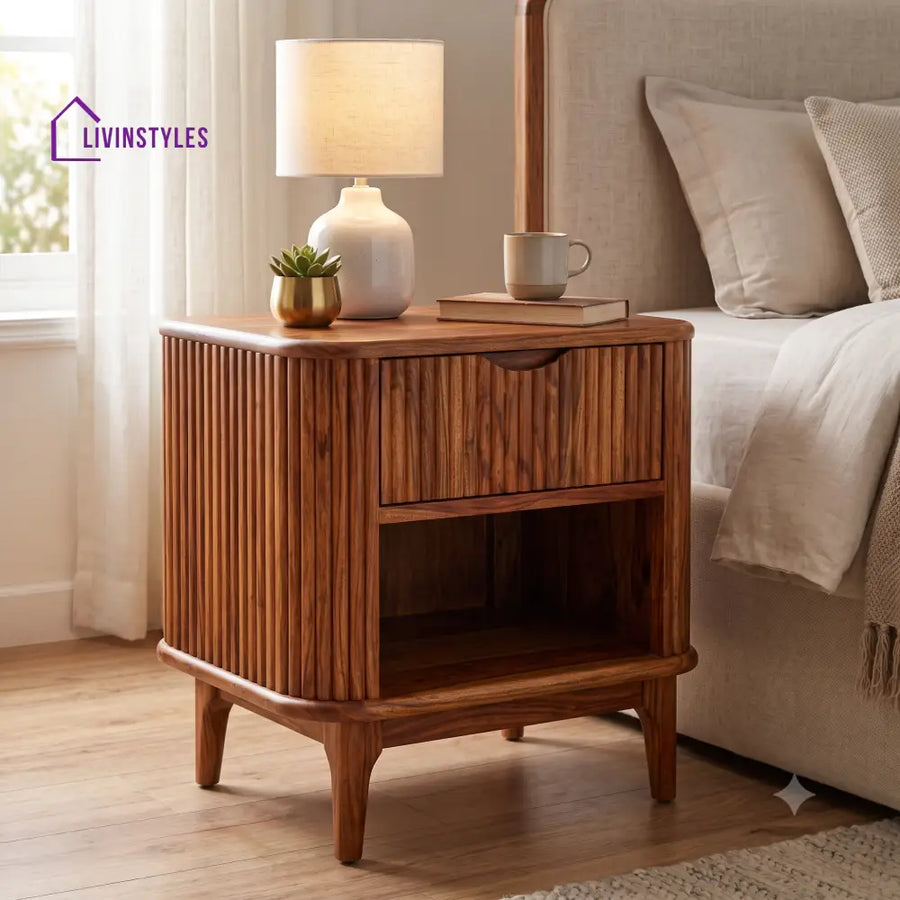 Ebere Premium Wooden Bedside Table | Side Table for Bedroom