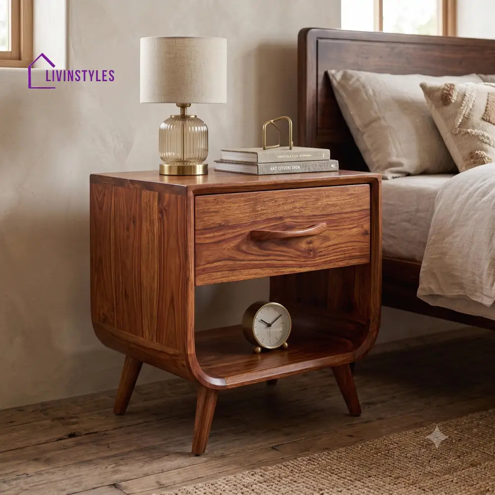 Eberechi Premium Wooden Bedside Table | Side Table for Bedroom