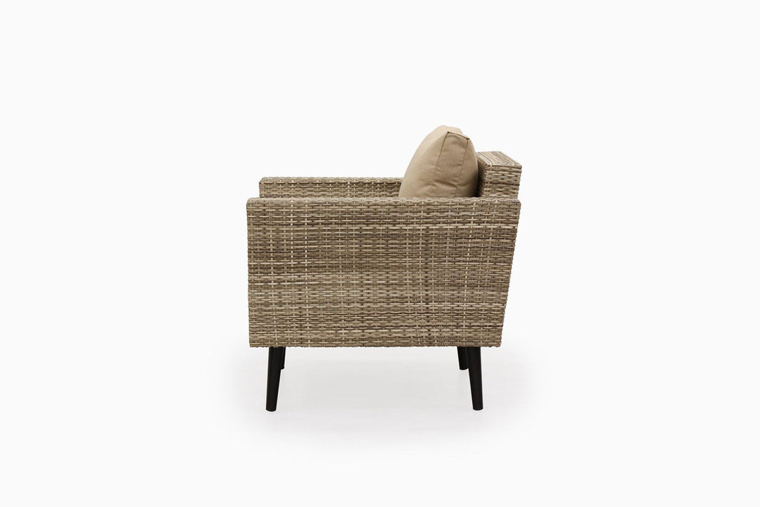 Bonfilia Outdoor Sofa Set 2 Seater, 2 Single seater and 1 Center Table (Seashell)