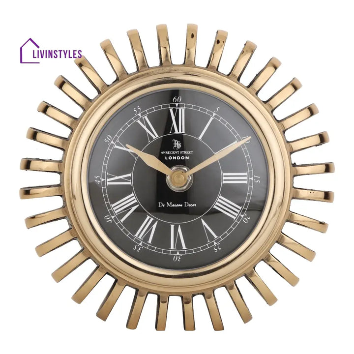 Edgesculpt Table Clock Gold Table Clock
