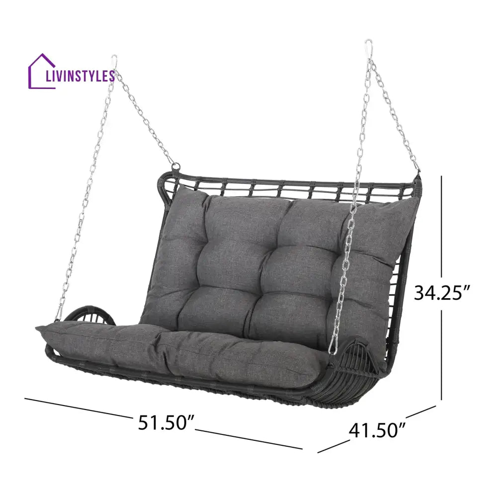 Edris Double Seater Hanging Swing Without Stand For Balcony Garden Swing - Swings