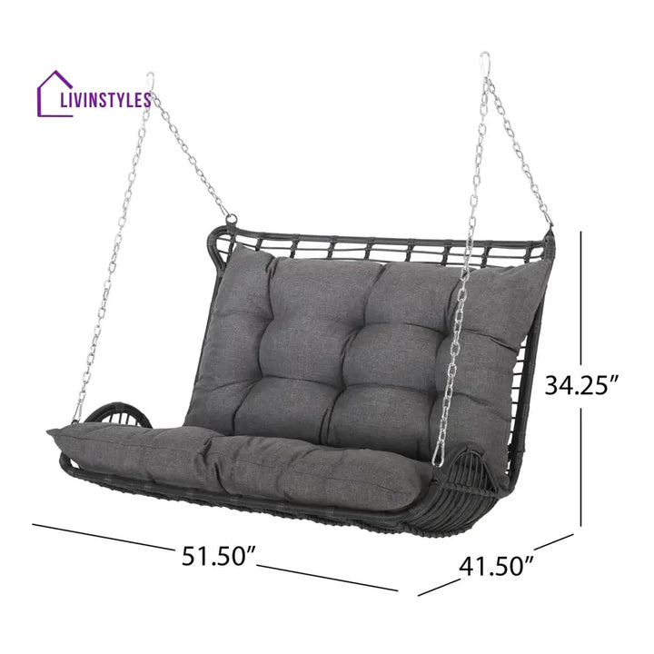 Edris Double Seater Hanging Swing Without Stand For Balcony Garden Swing - Swings