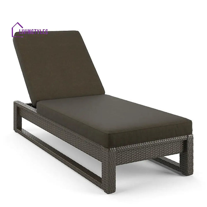 Edris Outdoor Swimming Poolside Lounger (Brown) - Brown + Coffee - Loungers