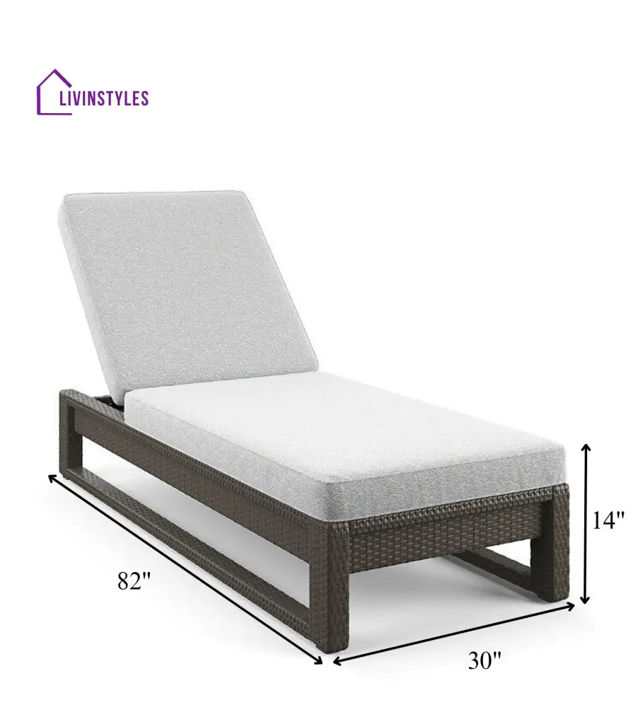 Edris Outdoor Swimming Poolside Lounger (Brown) - Loungers