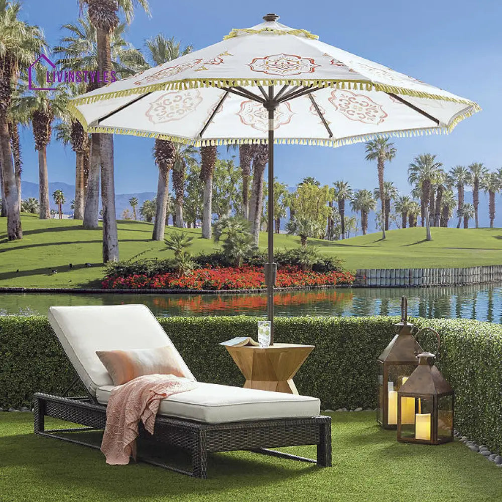 Edris Outdoor Swimming Poolside Lounger (Brown) - Loungers