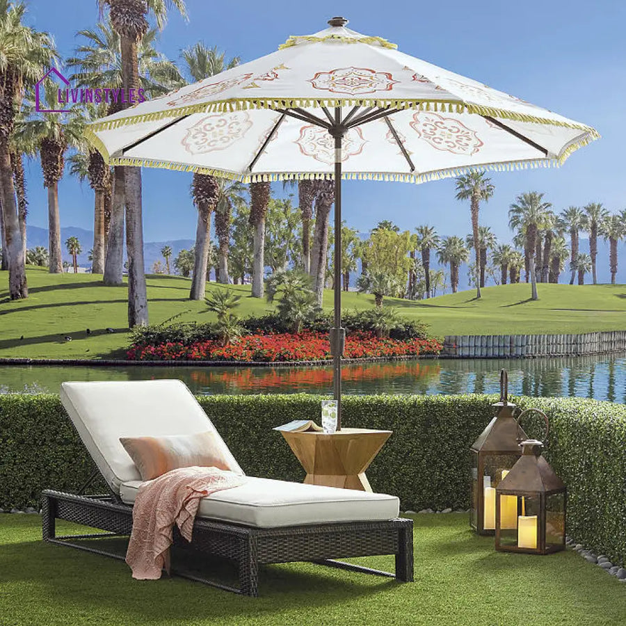 Edris Outdoor Swimming Poolside Lounger (Brown) - Loungers