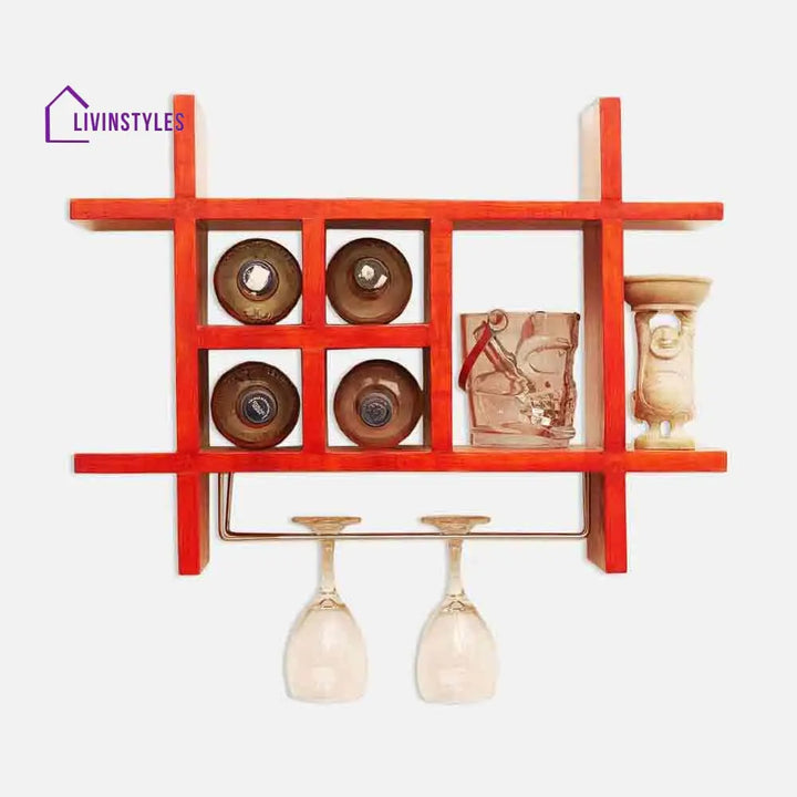 Eduard Wooden Wine Rack - Red Bar Furniture