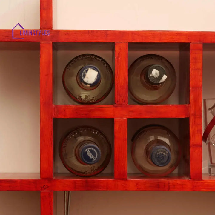 Eduard Wooden Wine Rack - Red Bar Furniture