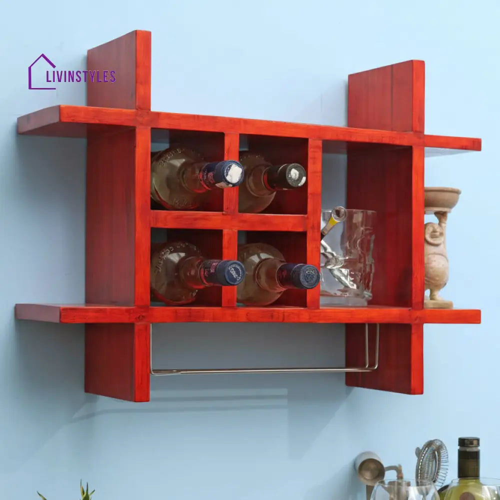 Eduard Wooden Wine Rack - Red Bar Furniture