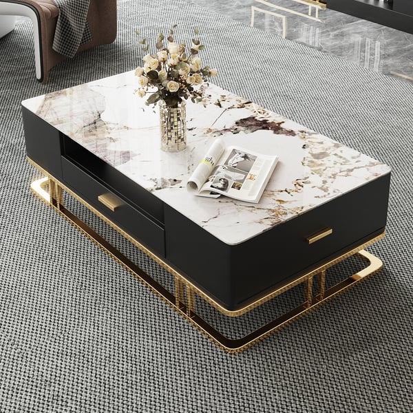 Poorvi Designer Rectangular Centre Table With 3 Drawers