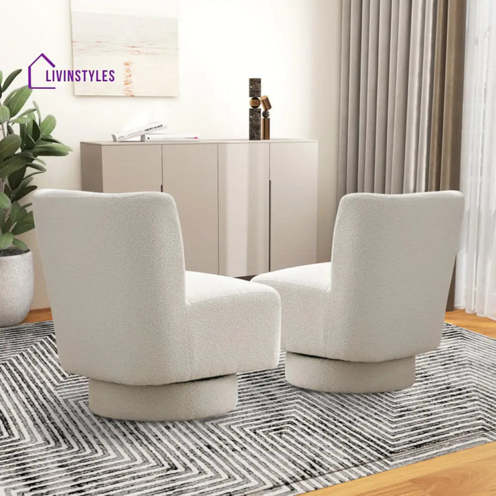 Eesha Solid Wood and Fabric Arm Chair | Living Room Chair | Lounge Chair
