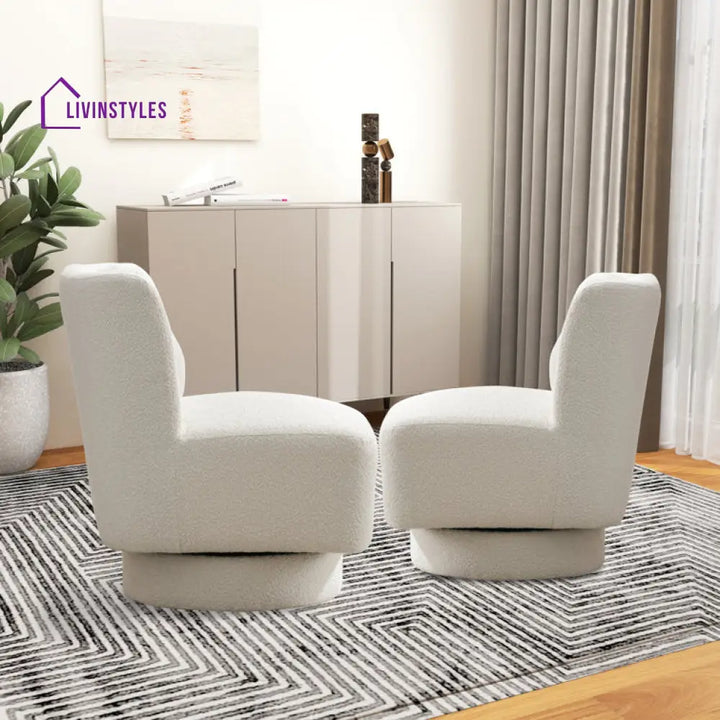 Eesha Solid Wood and Fabric Arm Chair | Living Room Chair | Lounge Chair