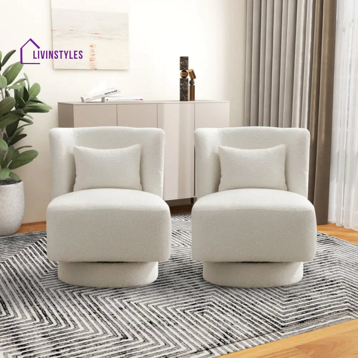 Eesha Solid Wood and Fabric Arm Chair | Living Room Chair | Lounge Chair