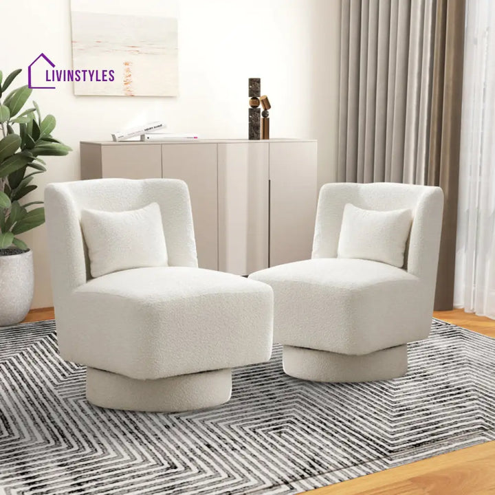 Eesha Solid Wood and Fabric Arm Chair | Living Room Chair | Lounge Chair