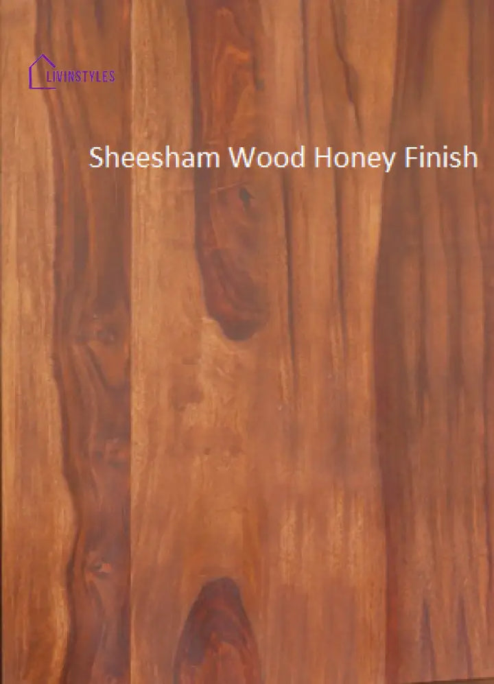 Ehan Marble Top Oak Wood Dining Table With walnut Finish Sheesham Wood Honey Finish