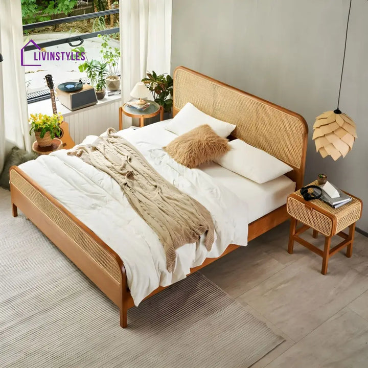 Ehan Solid Wood Bed Without Storage