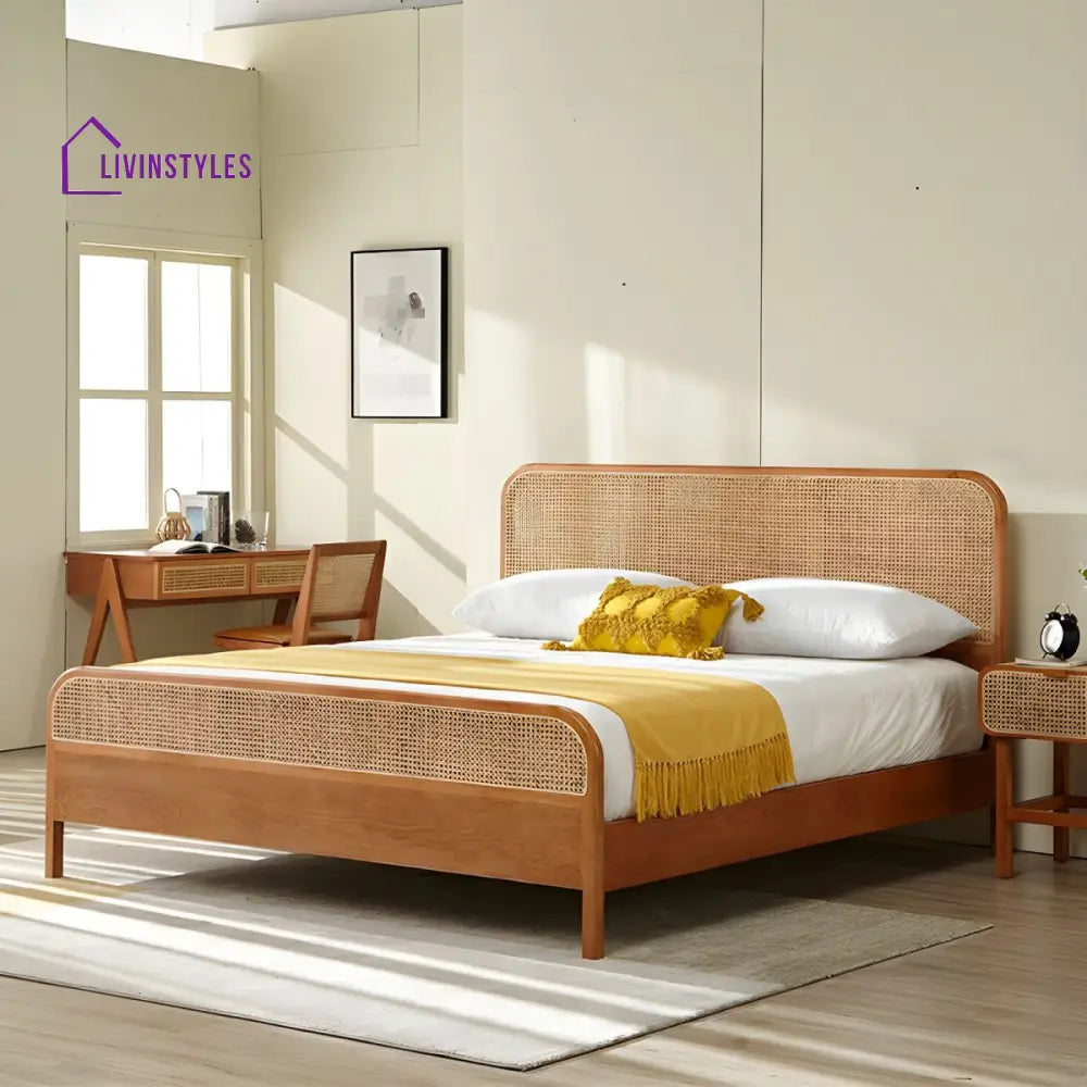 Ehan Solid Wood Bed Without Storage