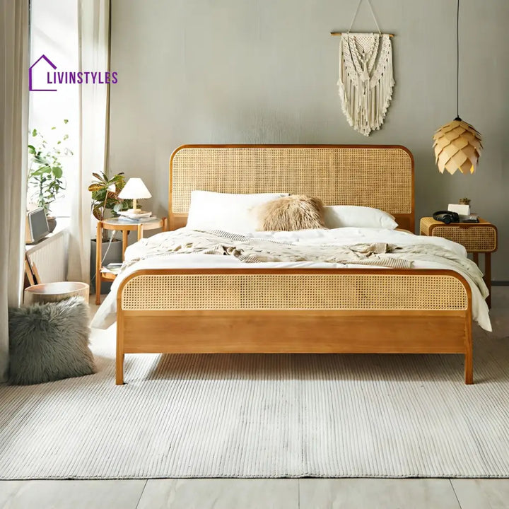 Ehan Solid Wood Bed Without Storage
