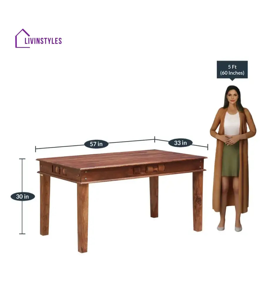 Niware Wooden 6 Seater Dining Set with Bench Kitchen & Dining Furniture Sets