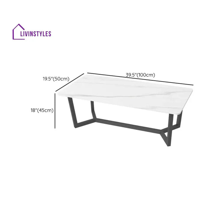 Ekansh Stainless Steel Coffee Table for Living Room