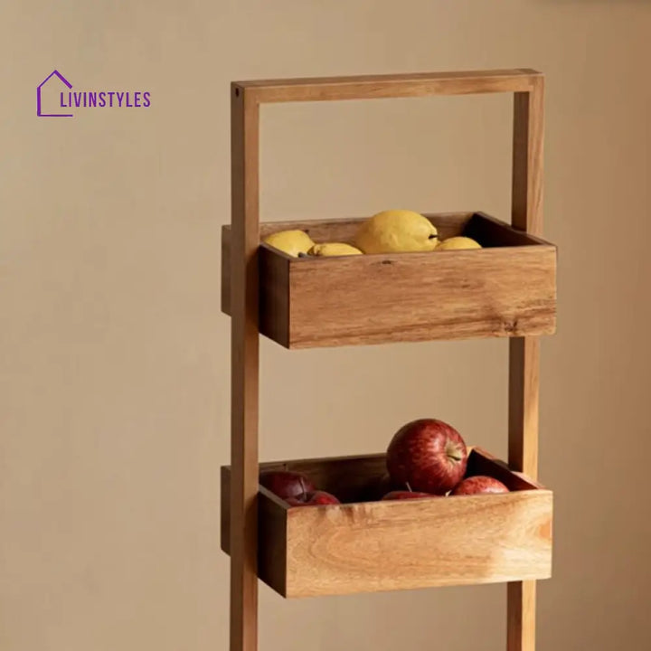Ekaterina Solid Wood Fruit Basket | Storage Shelves