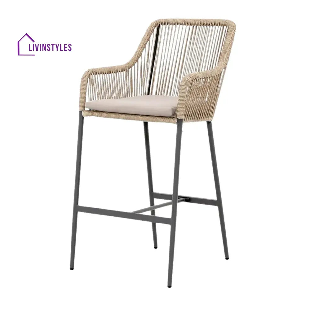 Ekatra Premium Outdoor Rope 5-Piece Bar Set With a High-Top Table - Bar Set
