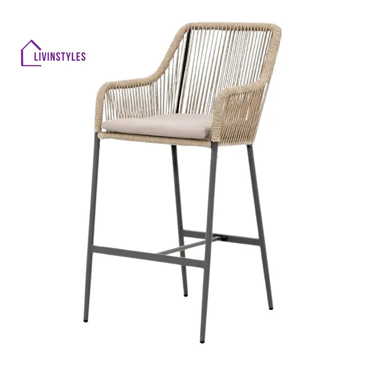 Ekatra Premium Outdoor Rope 5-Piece Bar Set With a High-Top Table - Bar Set
