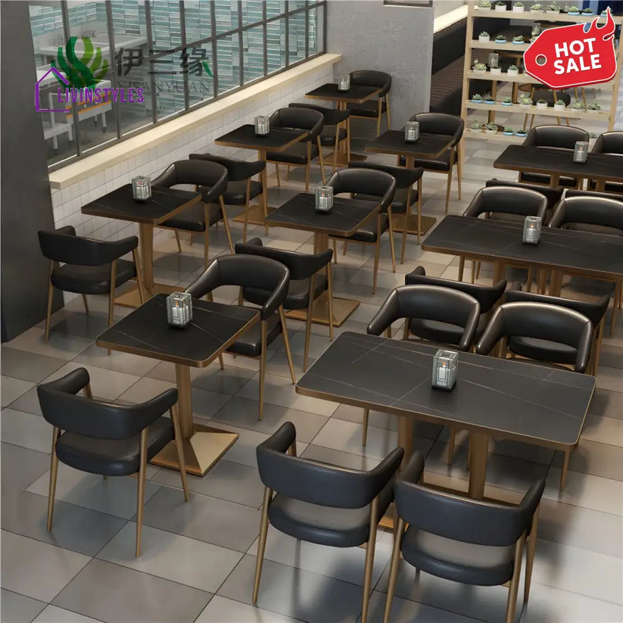 Ekisha Metal Dining Chair | Faux Leather Fabric | High Density Foam