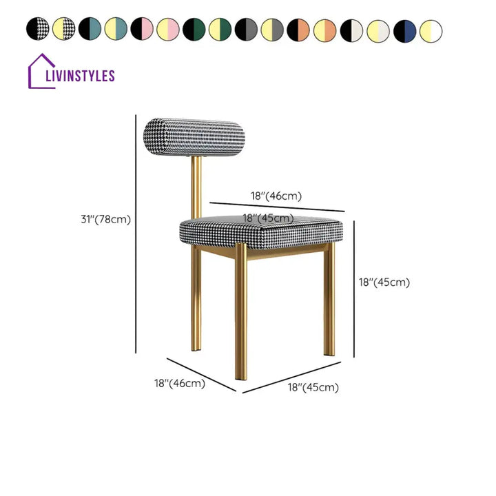 Ekisha Metal Dining Chair | Stainless Steel - Single Chair