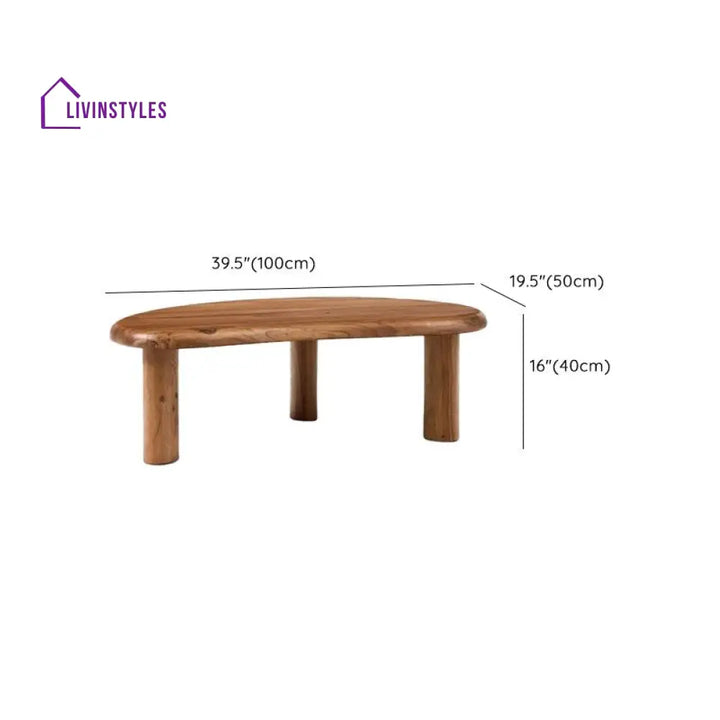 Ekisha Solid Wood Coffee Table for Living Room