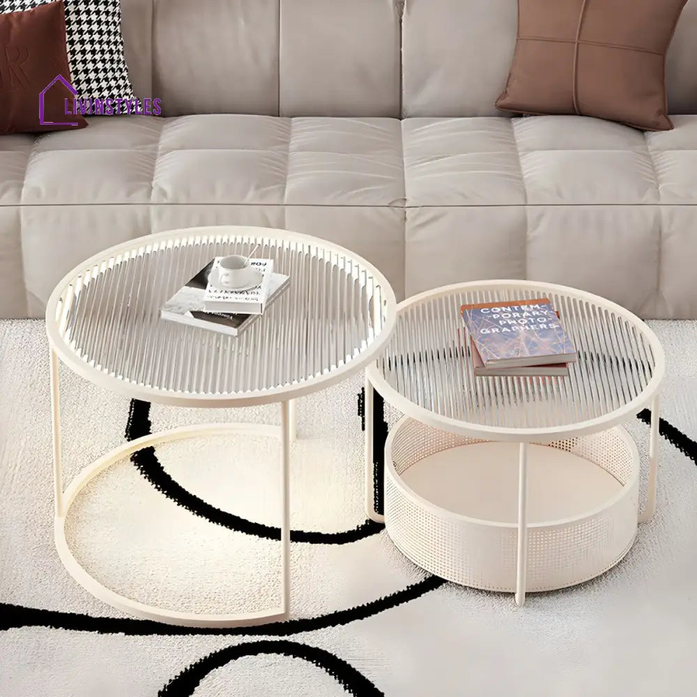 Ekisha Stainless Steel Coffee Table for Living Room