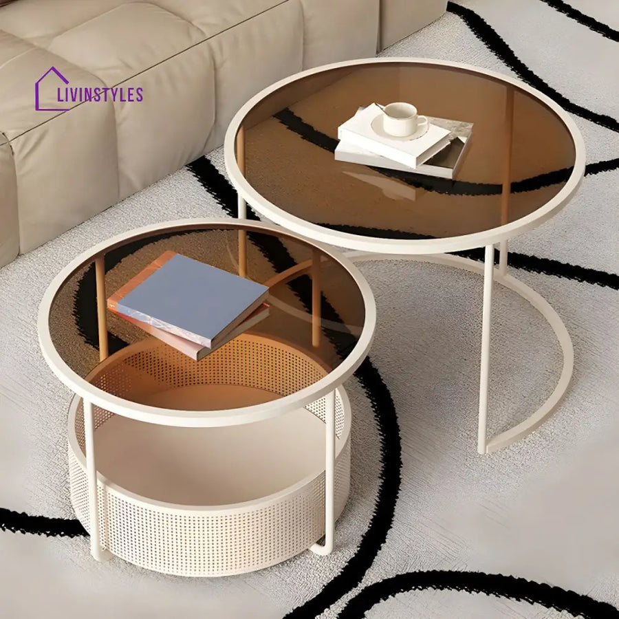 Ekisha Stainless Steel Coffee Table for Living Room