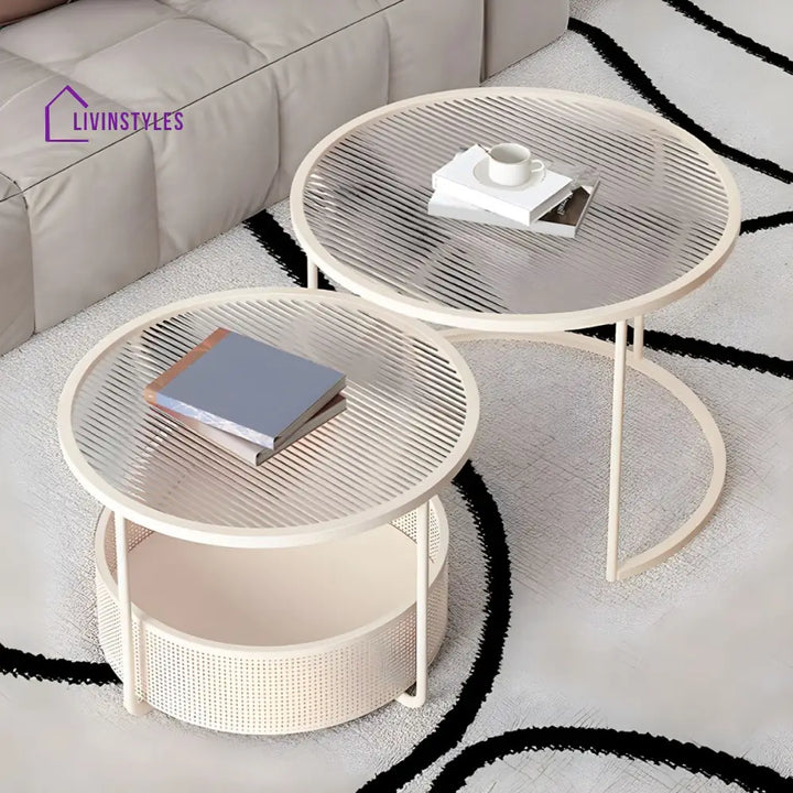 Ekisha Stainless Steel Coffee Table for Living Room