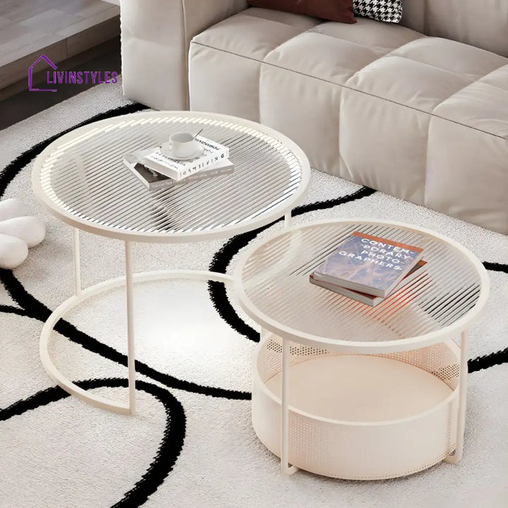 Ekisha Stainless Steel Coffee Table for Living Room