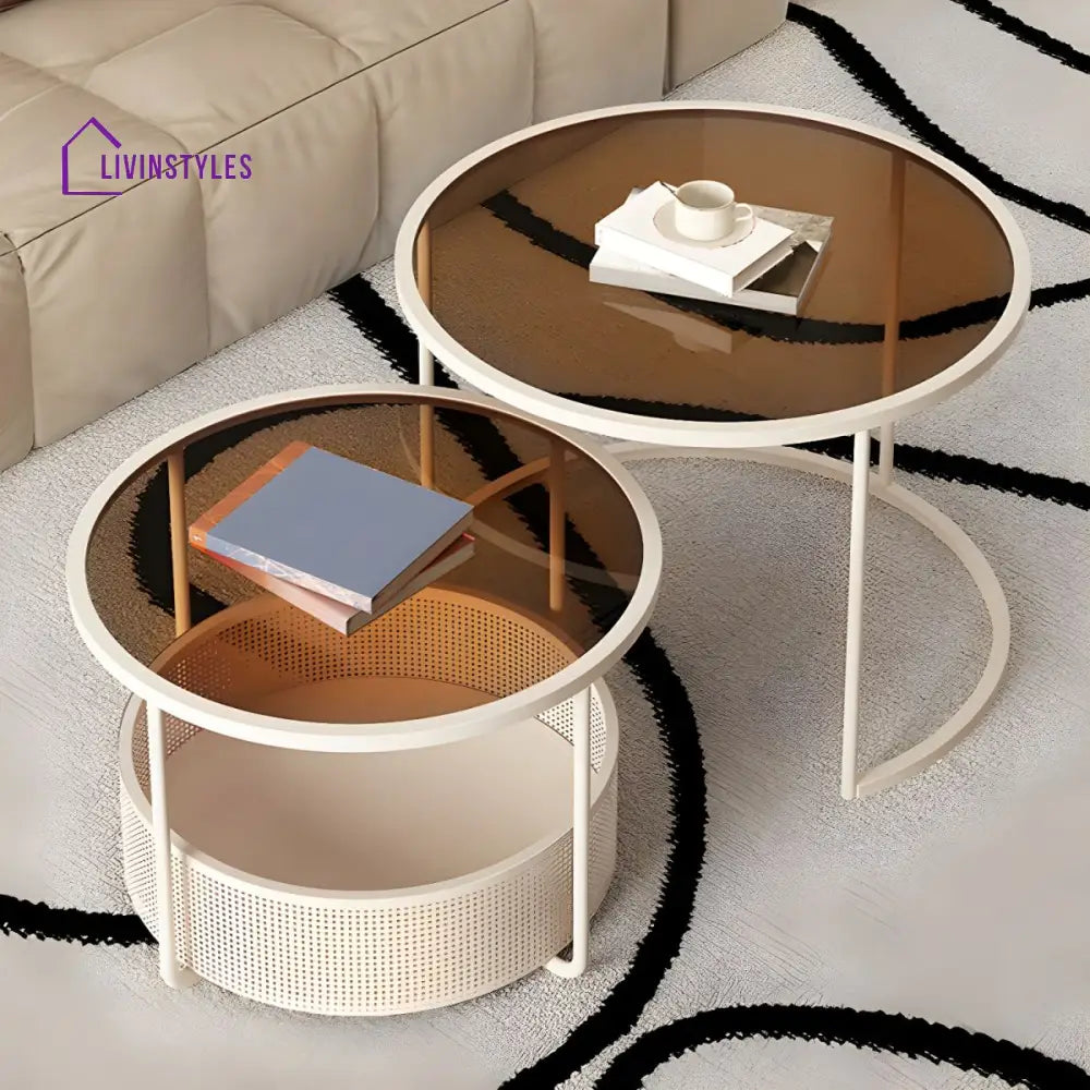 Ekisha Stainless Steel Coffee Table for Living Room