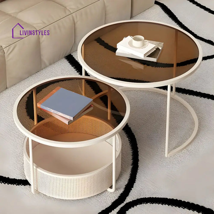 Ekisha Stainless Steel Coffee Table for Living Room