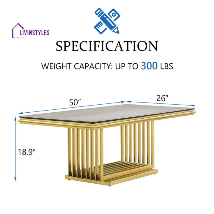 Ekta Metal Coffee Table For Living Room