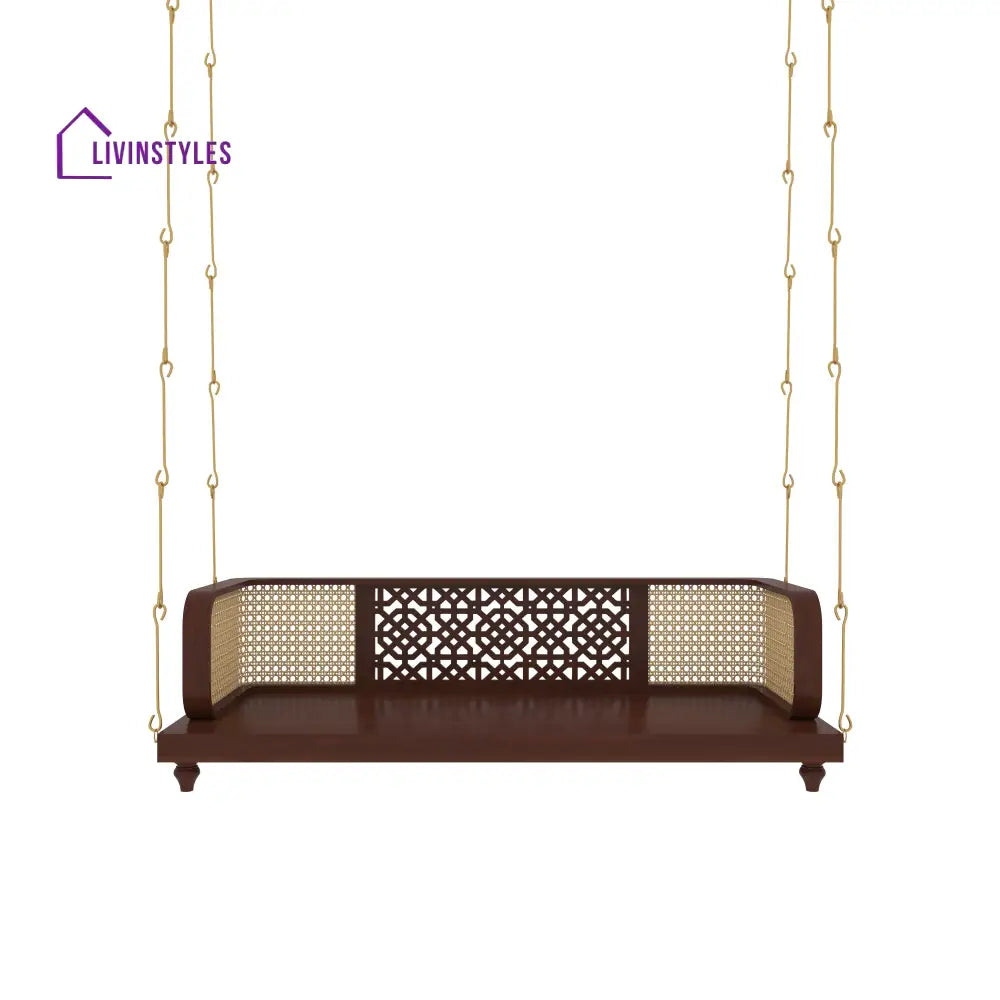 Ela Handcrafted Wooden Swing with Traditional Carving – Perfect for Elegant Living Spaces Swing