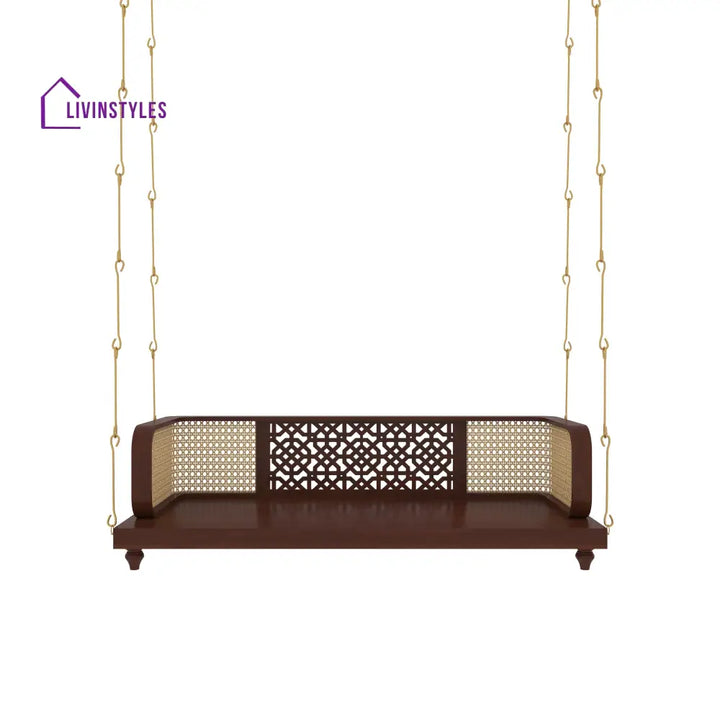 Ela Handcrafted Wooden Swing with Traditional Carving – Perfect for Elegant Living Spaces Swing