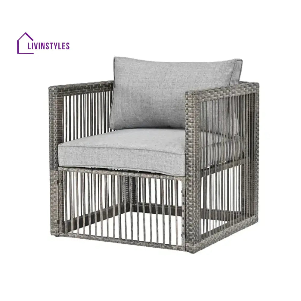 Eldric Outdoor Patio Seating Set 2 Chairs and 1 Table Set (Grey) - Coffee Table Sets
