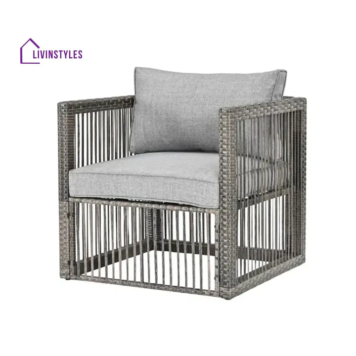 Eldric Outdoor Patio Seating Set 2 Chairs and 1 Table Set (Grey) - Coffee Table Sets
