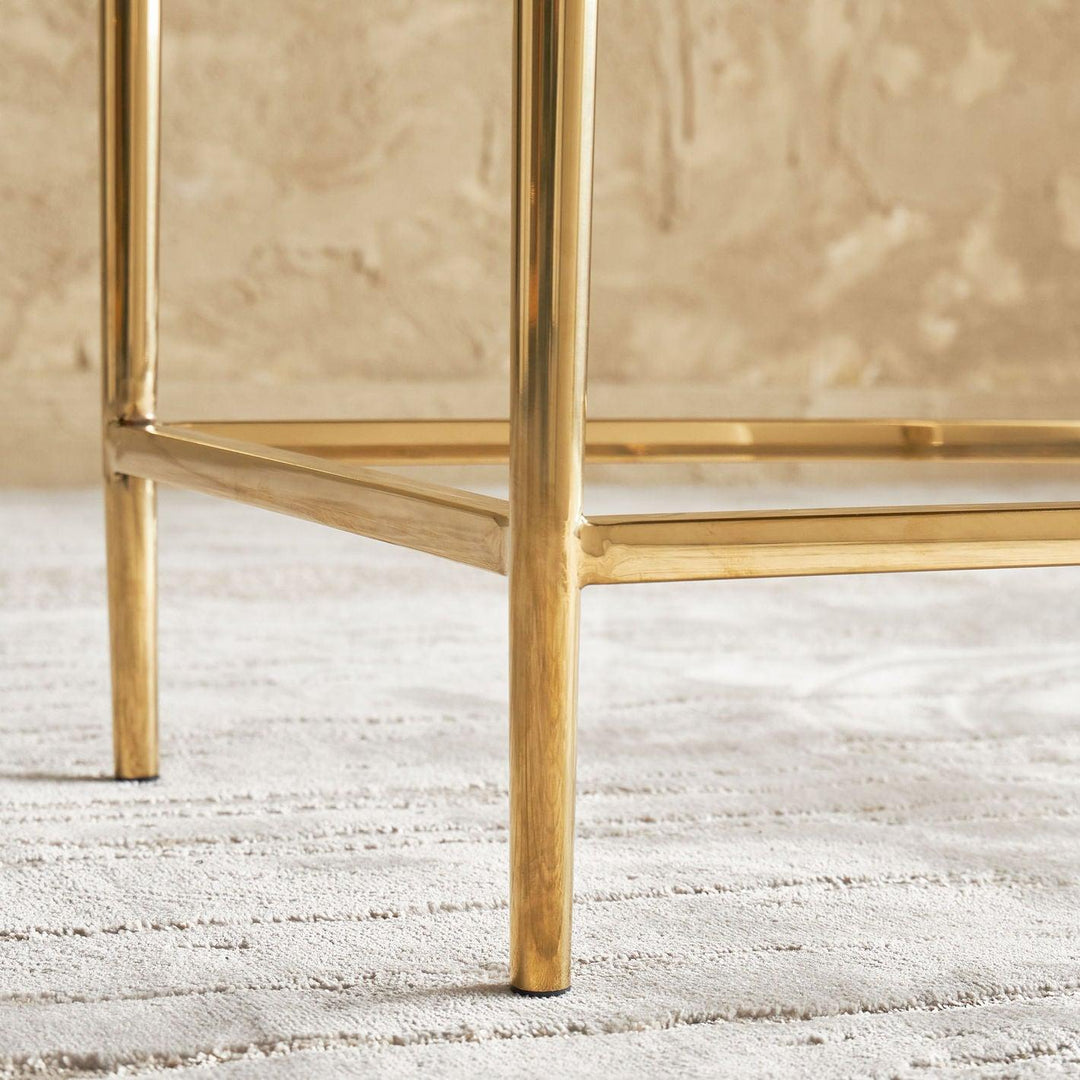 Anton Elegant Striped Cut Bar Cabinet