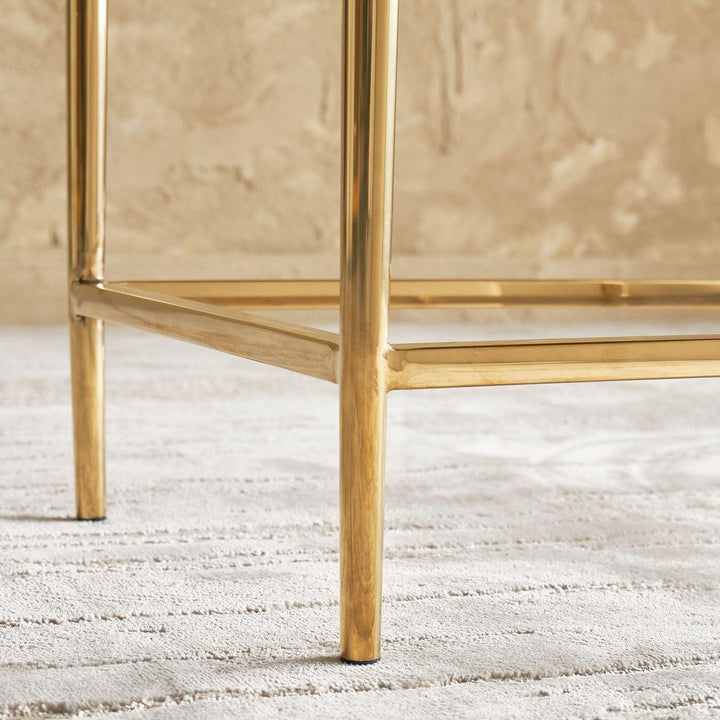 Anton Elegant Striped Cut Bar Cabinet