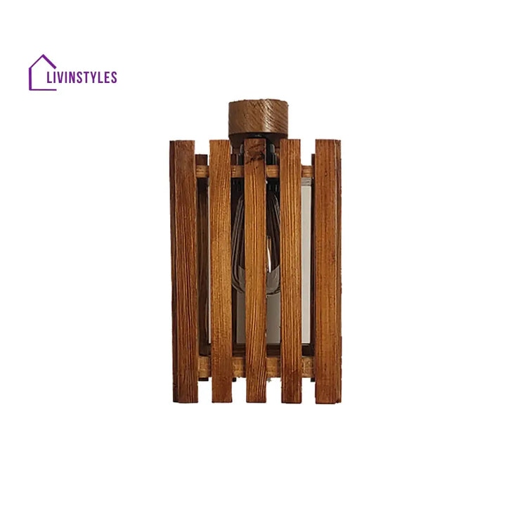 Elegant Brown Wooden Wall Light Lights