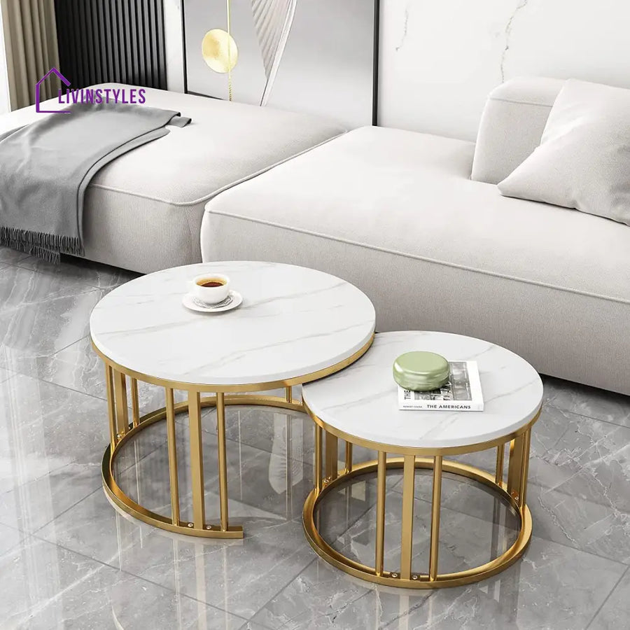 Elegant Modern Minimalist Stylish Nesting Coffee Table Table