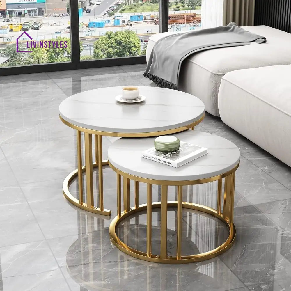 Elegant Modern Minimalist Stylish Nesting Coffee Table Table