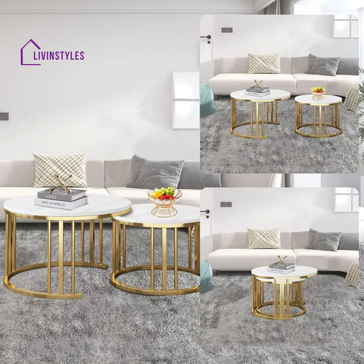 Elegant Modern Minimalist Stylish Nesting Coffee Table Table